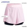 Decathlon Kids' 2-in-1 Quick-Dry Anti-Chafe Sports Shorts