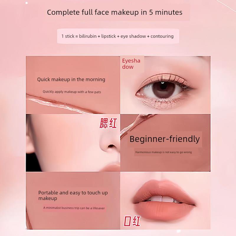 Celebrities Recommend Multi-Use Blush Stick, Concealer, Eyeshadow, and Lipstick, Four-In-One for Covering Tear Troughs and Dark Circles, Genuine