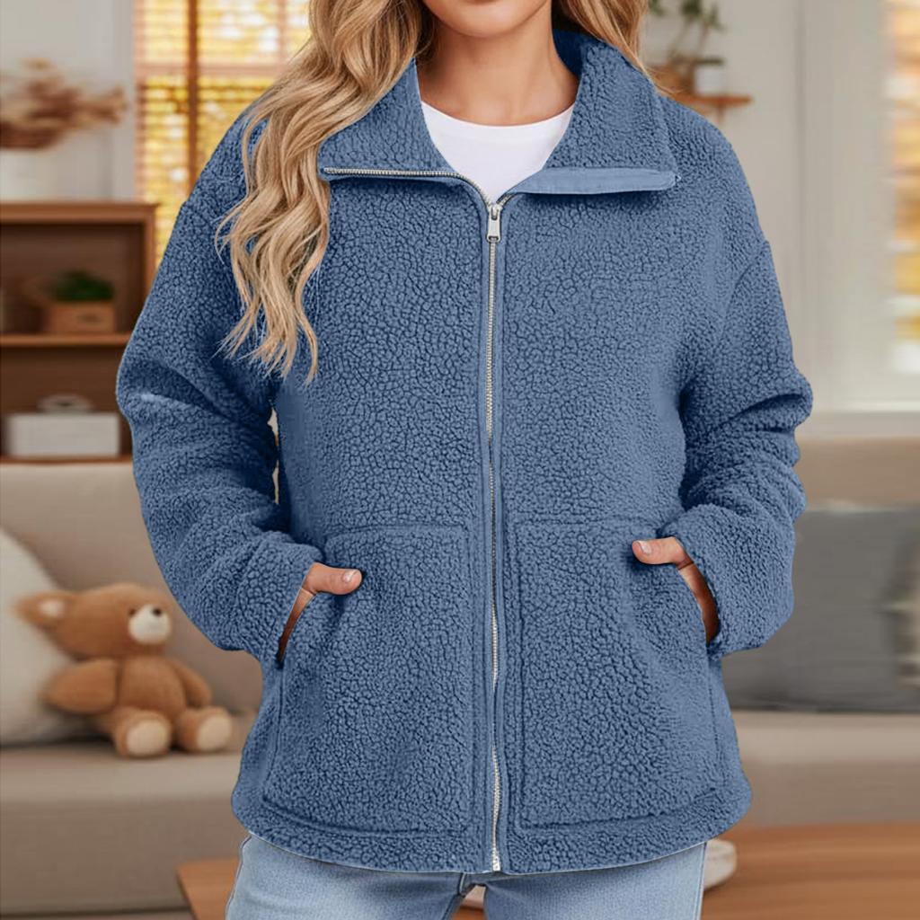 Damska gładka luźna bluza z kapturem z jedną kieszenią casual