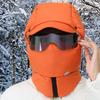 Bomber Hat 4-in-1 Warm Hat Russian Cap With Hood Earflap Goggles For Men Women Winter Cold Weather Cycling Christmas