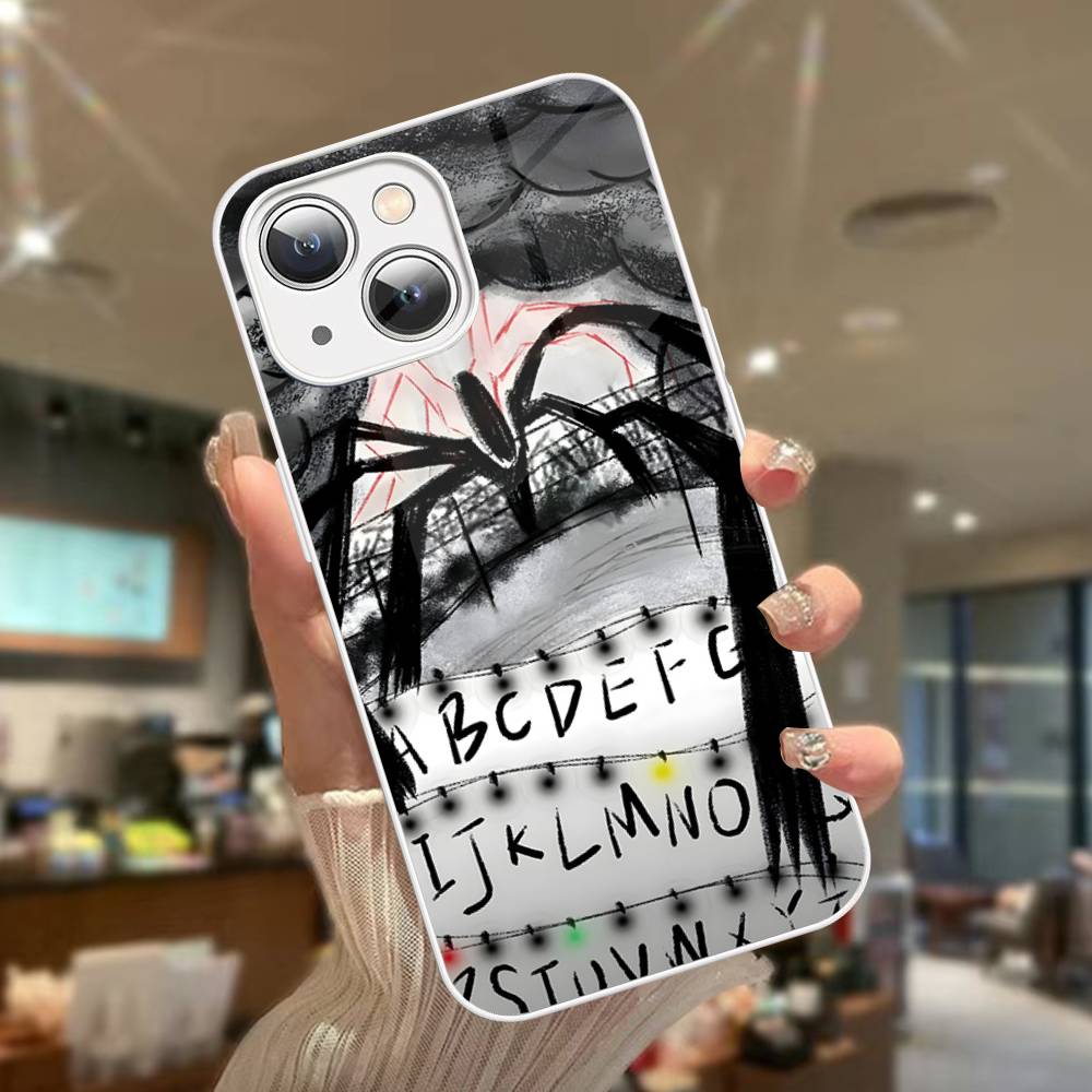 Hot S-Stranger T-Things For IPhone 14 13 12 Mini 11 Pro XS Max X XR 14 Plus Tempered Glass Cover