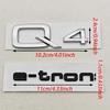 NEW 3D ABS Car Letters Logo Q4 e-tron Badge Rear Trunk Fender Side Emblem For  Audi Q4 e-tron Q6 Auto Tail Marking Accessories
