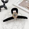 Black Velvet Bow High-End Temperament Fashionable Shark Clip For Women