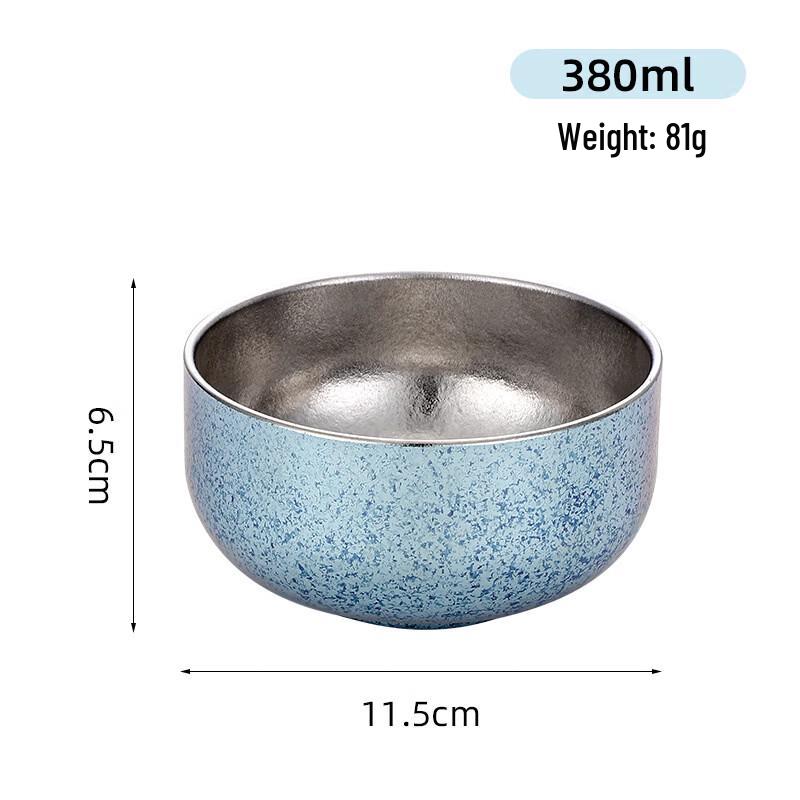 Pure Titanium Double-Wall Insulated Rice Bowl