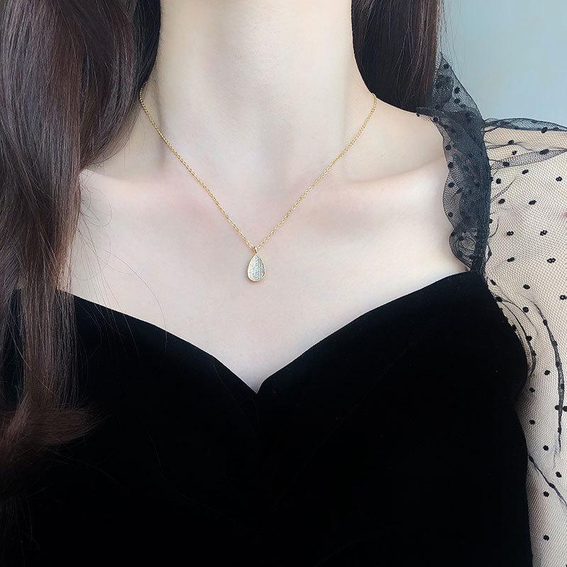 All-body Oval Necklace Japanese and Korean Simple Temperament Fashionable and Versatile Niche Collarbone Chain for Women