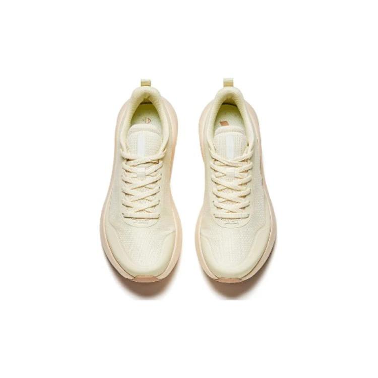 Anta Round Tip Cushioning, Wear Resistant Low top Training Shoes Women's Light Beige White 122417757-3