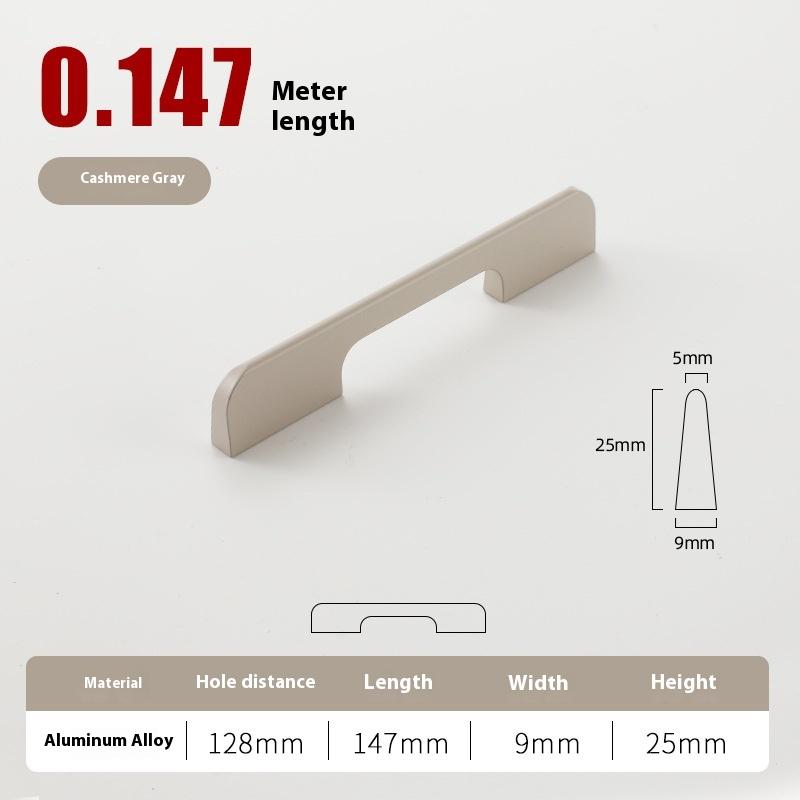Solid Black Lengthening One Meter Cabinet Long Handle Modern Simple Lengthening Cabinet Door Handle