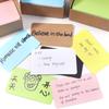 100pcs 5.4x8.8cm Kraft Paper Card Blank Word Card Business Note Message Card Bookmark Learning Postcard Greeting Invitation Card
