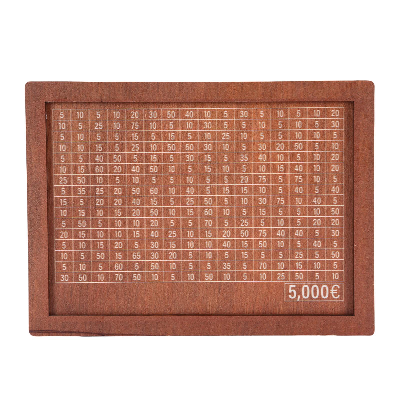 

Коробка-копилка для челленджа на 5000 евро, ретро деревянная копилка для денег, для всех возрастов, домашний декор