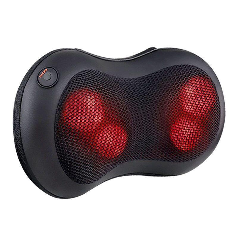 Portable 4D Heated Shiatsu Massager Pillow Ergonomic Neck Back Muscle Soreness Relief for Home Car Travel Office
