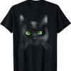 Katzen-Gesicht T-Shirt Coole Schwarze Katze Haustierkatzen Ninja Kätzchen Tee