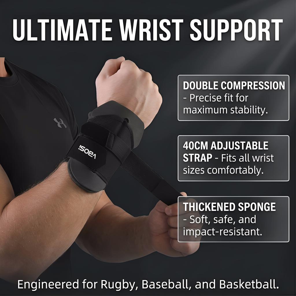 Muñequera Deportiva Profesional, Soporte de Muñeca Ajustable, Protector de Muñeca Transpirable de Doble Capa para Hombres Mujeres, Rugby, Fútbol, Gimnasio