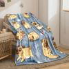 Adorable Cartoon Pugs Cozy Throw Blanket Bedroom Blanket for Livingroom Couch Lunch Break Soft Throw for Friend's Festival Gift