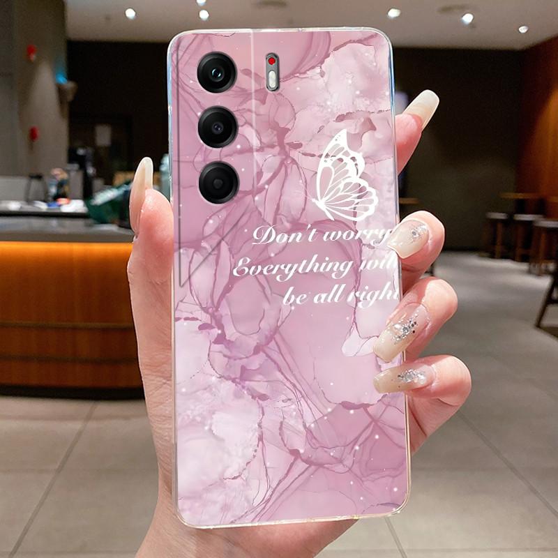 Phone Case For Tecno Camon 40 Pro Casing CM5 CM6 CM7 Clear Luxury Butterfly Flower Soft TPU Cover For Camon 40 40Pro 4G 5G Case