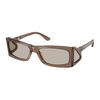 Prada Personalized Design Acetate Irregular Sunglasses Men's Brown