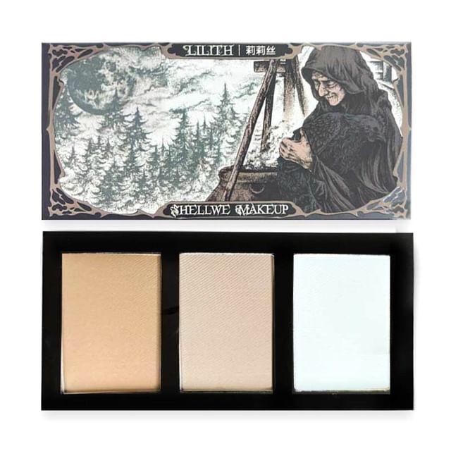 

SHELLWE MAKEUP - freya86 3 Color Highlighter Contour Palette - Lilith #Lilith