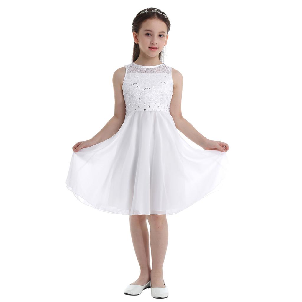 Vestido de princesa de encaje con flores para niña, desfile de boda, dama de honor, vestidos formales para niños