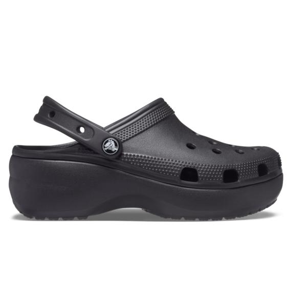 Crocs Klassische Plateau-Clogs Damen Schwarz 206750 001