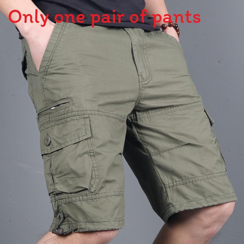 Men Summer Cargo Shorts With Multiple Pockets And Zipper For Casual Urban Style