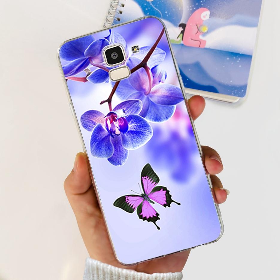 For Samsung Galaxy J6 2018 Case SM-J600F Stylish Painted Cover Clear Silicone Soft TPU Phone Case For Samsung J6 Plus J6+ Bumper
