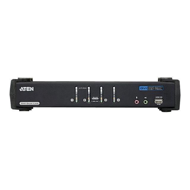 KVMP Switch, 4-pli, ATEN CubiQ CS1784A, DVI, US…