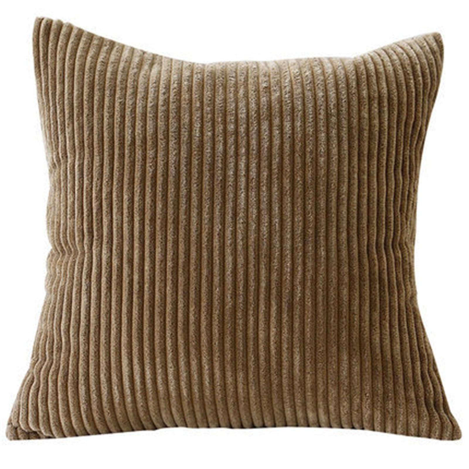 

45*45 см большой чехол для подушки супермягкий вельветовый чехол для подушки полосатый декоративный чехол для кровати дивана дивана весенний домашний декор One Size верблюд