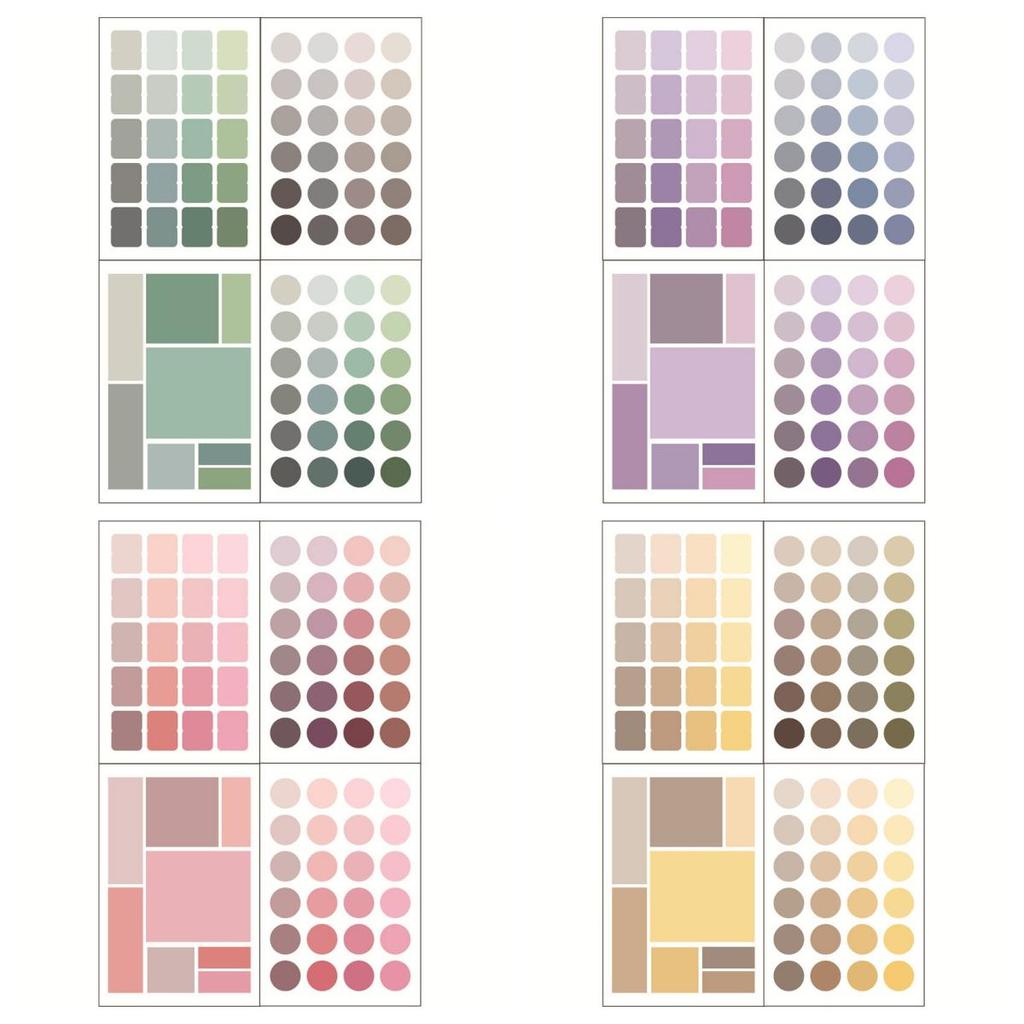 Colorful Polka Dot Label Stickers: Round, Square, Index, Multifunctional DIY Decoration