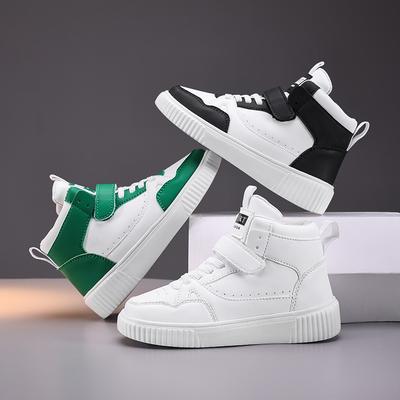 Novos Tênis de Cano Alto para Crianças Menino para Exterior Corrida Basquete Sapatos Esportivos para Crianças Antiderrapantes de Couro PU de Luxo Sapatos Esportivos para Meninos