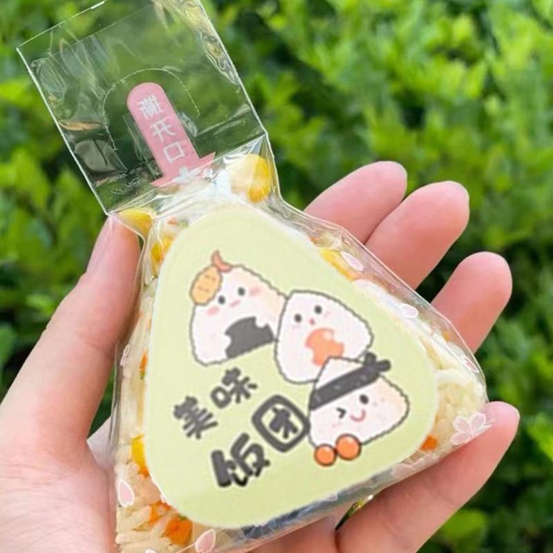 Triangle Rice Ball Packing Bag Stickers Nori Seaweed Onigiri Sushi Bag Stickers Sushi Making Mold Tools Bento Accessories