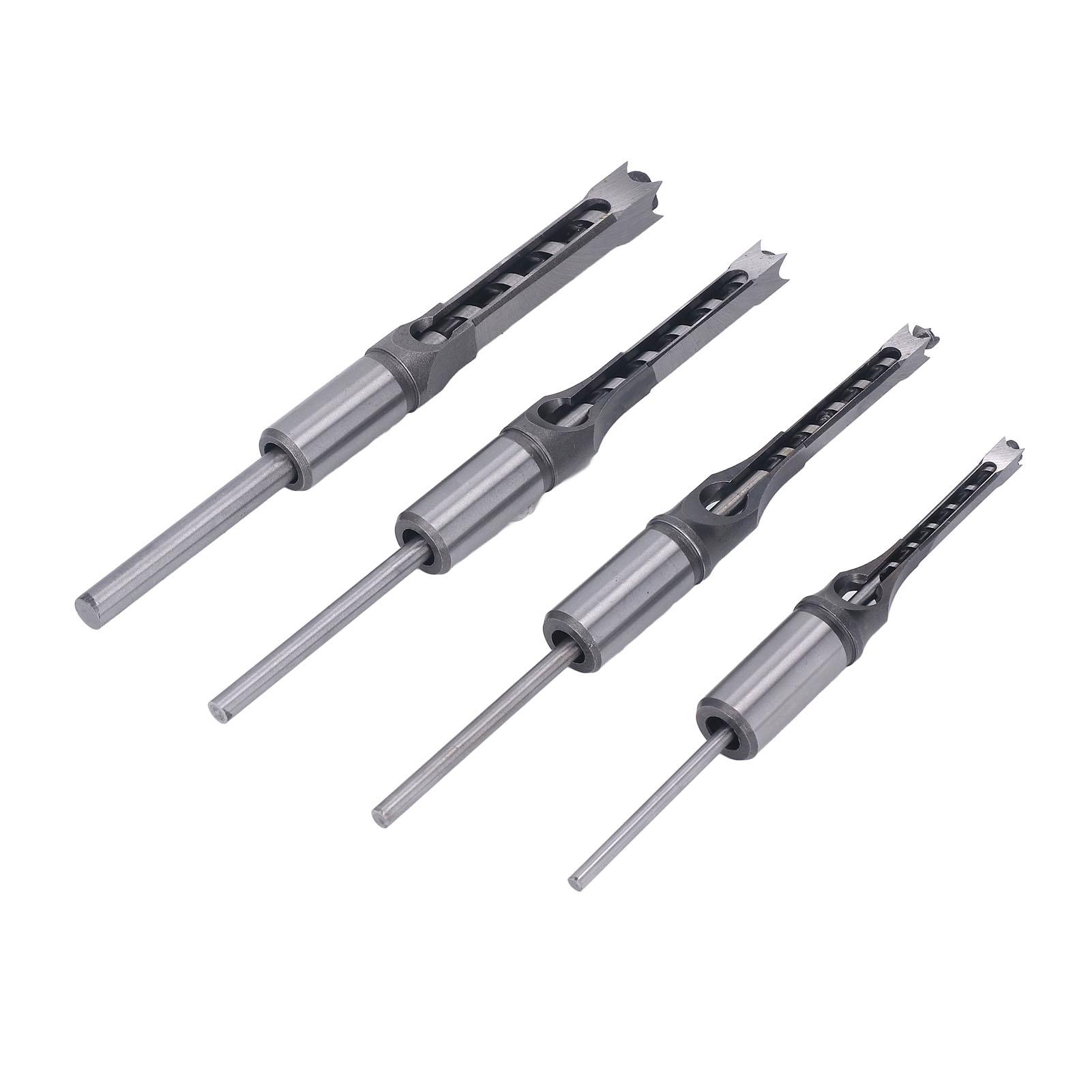

Набор из 4 шт. квадратных сверл по дереву HSS износостойкие 1/4 дюйма 5/16 дюйма 3/8 дюйма 1/2 дюйма зенковка