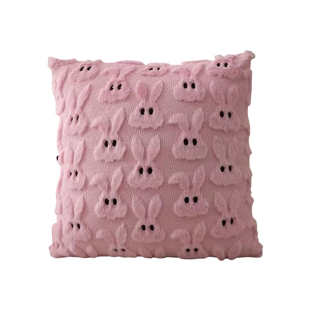 45x45cm Easter Rabbit Pillowcase Cozy Sofa Cushion Cover Office Backrest Lumbar Pillow Cover For Stylish Home Bedroom Decor