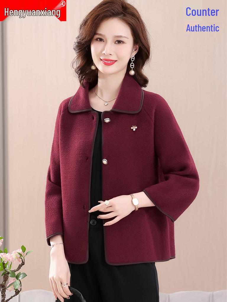 Hengyuanxiang Woll-Trenchcoat für Frauen mittleren und höheren Alters