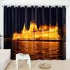 2 Panel Hong Kong City Beautiful Night View Semi Blackout Curtain Custom Bedroom Living Room Studio Window Blinds Curtain