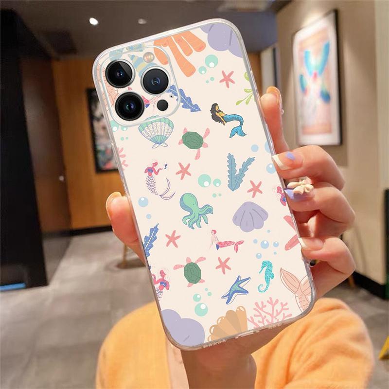 Sea Creatures Jellyfish Phone Case For Iphone 15 14 Pro Max 13 12 11 Pro Max XSMax XR 12 13 Mini 14 Plus