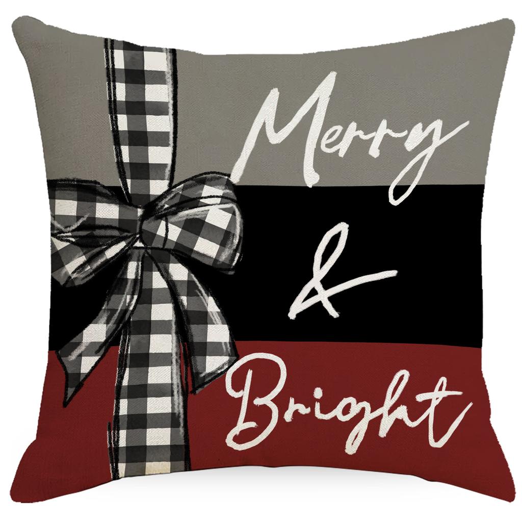 New Christmas Tree Gift Box Red Christmas Pillowcase Home Sofa Cushion Bedroom Pillow