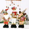 Christmas Doll Decorations, Plush Santa Claus, Snowman, and Reindeer Dolls Ornament Long Legs Table & Fireplace Decor