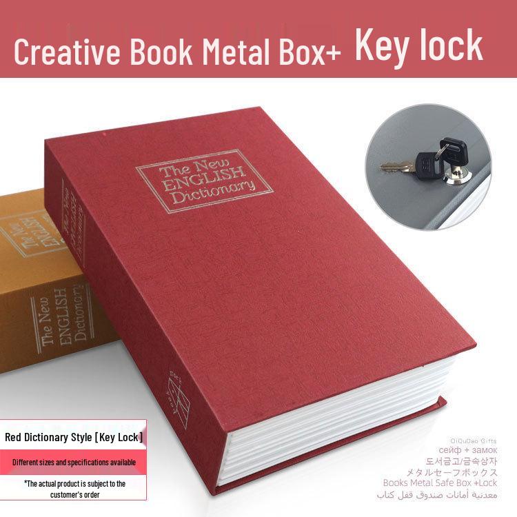 Cross-Border E-commerce Book Safe with Password Lock - Creative Storage Box & Metal Piggy Bank