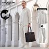 SHANSHAN Men's 100% Linen Shirt & Trousers Set