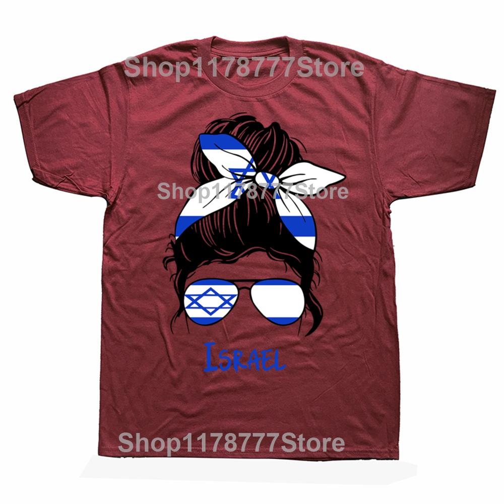 Funny Israel Girl Israeli Flag T Shirts Graphic Cotton Streetwear Short Sleeve Birthday Gifts Summer Style Tshirt Mens Clothing