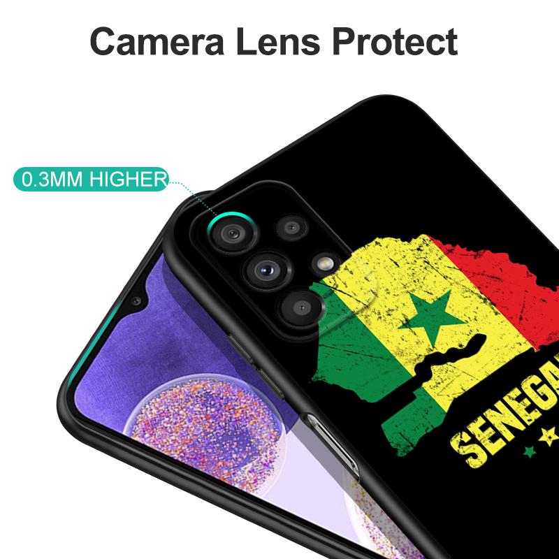 Black Tpu Case For OPPO A16 A16S A55 A94 F17 F19 Pro Reno 4 5 Lite 6 4G 5G senegal flag
