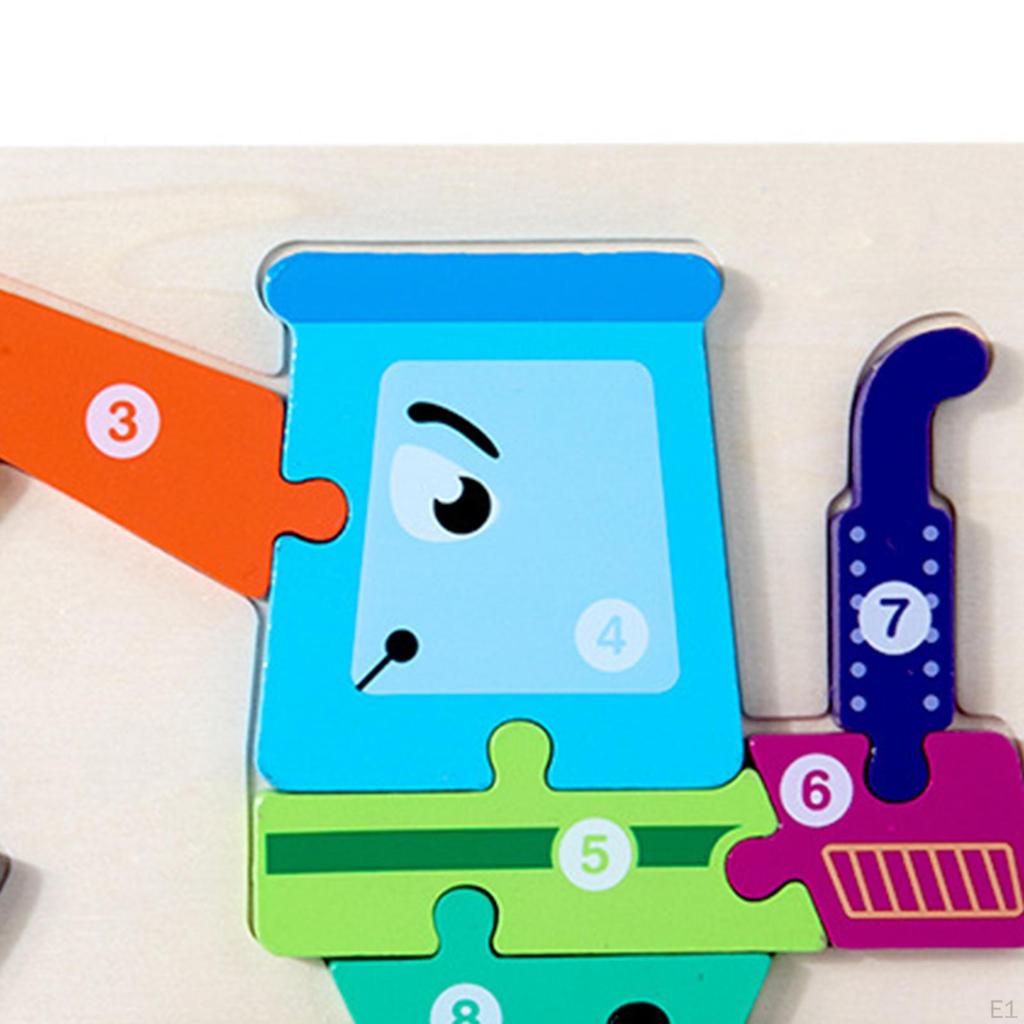 Creative Wooden Puzzle Set for Kids 4-6 Years