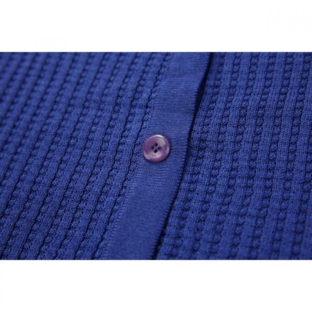 Furina Royal Cotton V Neck Rib Cardigan