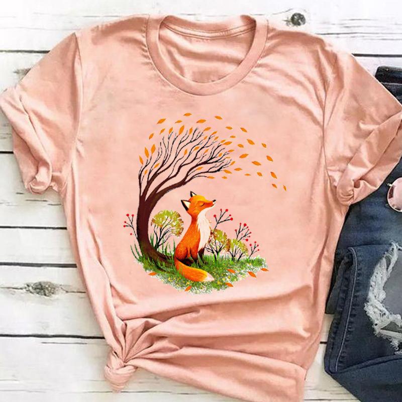 Grafisch T-shirt Korte mouw Zomer Top Wild dier Zoet Trend Schattig Jaren 90 Print Dames Vrouwelijke T-kleding Casual damesmode T-shirt