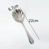 Shell Shape Stainless Steel Spoon With Long Handle Ladle Restaurant Dessert Spoon Ice Cream Scoops Kitchen Accessories Tool