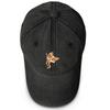 Fox Peeping Print Snapback Sun Hat, Animal Flat Cap Vintage-Inspired Sun Protective Leisure Washed Adjustable Baseball Cap