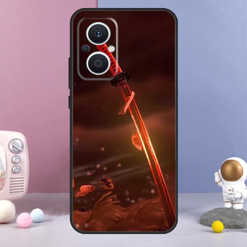 Japan Samurai Katana Funda For OPPO Reno 8 Lite 11F 12F 13F 14F 10 11 12 13 14 Pro OPPO Find X9 X5 X6 X8 Pro Case