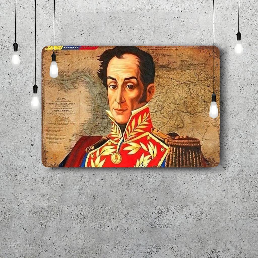 Simon Bolivar Metallschilder Wanddeko Vintage Blechschilder Captain Metallposter Dekor für Bar Kneipe Club Wanddekoration