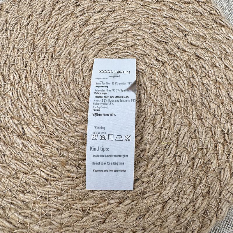 Tearable Washable Woven Clothing Neck Labels for Home Textile and Bedding