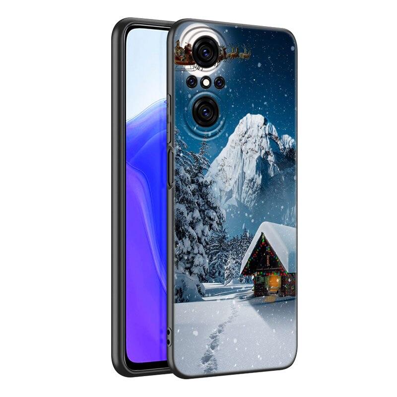 Snehové Veselé Vianoce Puzdro na telefón Pre Huawei Honor 60 50 Mate 40 30 20 10 Lite Nova 9 8 Pro 7 SE Y60 30S 8i 7i 5T Prémiový Kryt