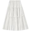 Jupe midi évasée en coton brodé Madeira pour femme